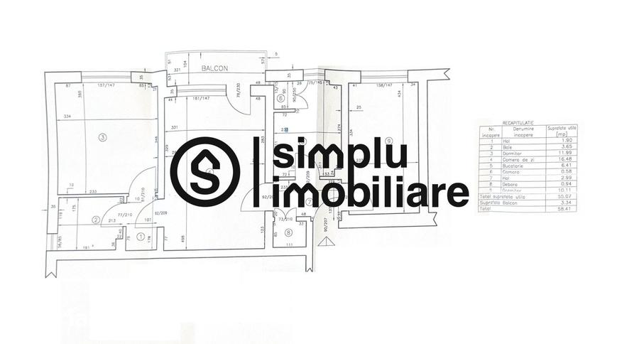Apartament cu 3 camere în Brazda lui Novac