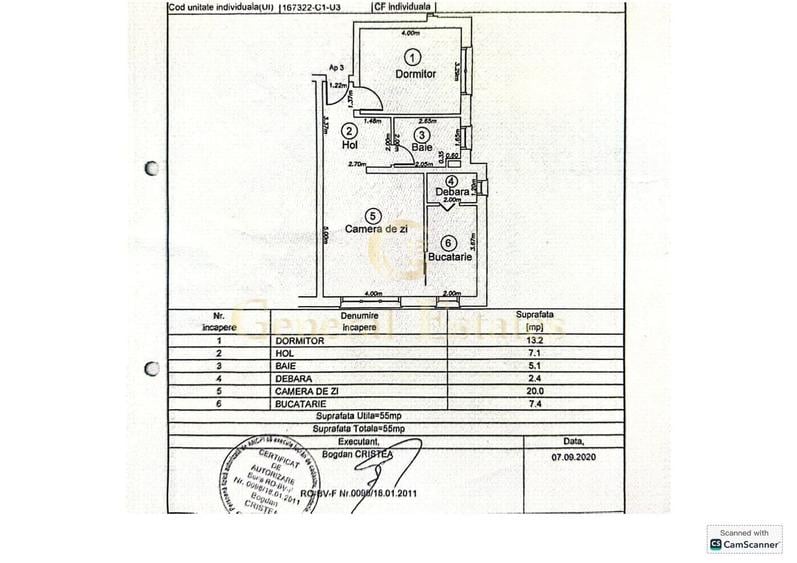 Apartament cu 2 camere semidecomandat în Tractorul