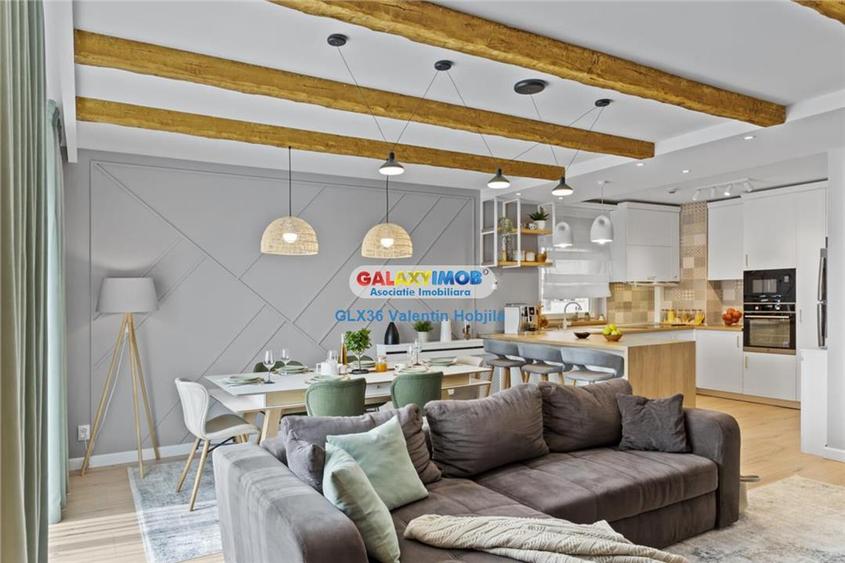 Penthouse cu 4 camere semidecomandat, mobilat în Sud-Vest