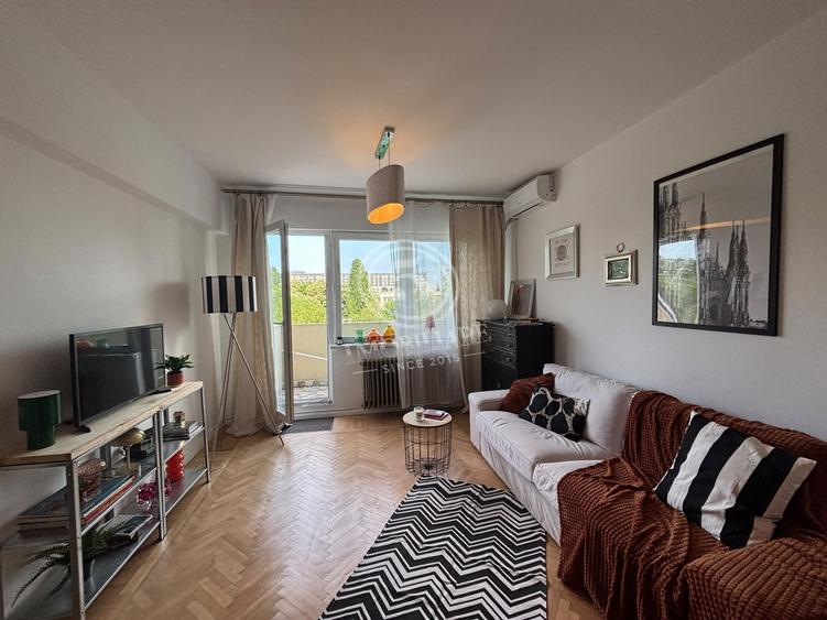 Apartament cu 2 camere semidecomandat, mobilat în Floreasca