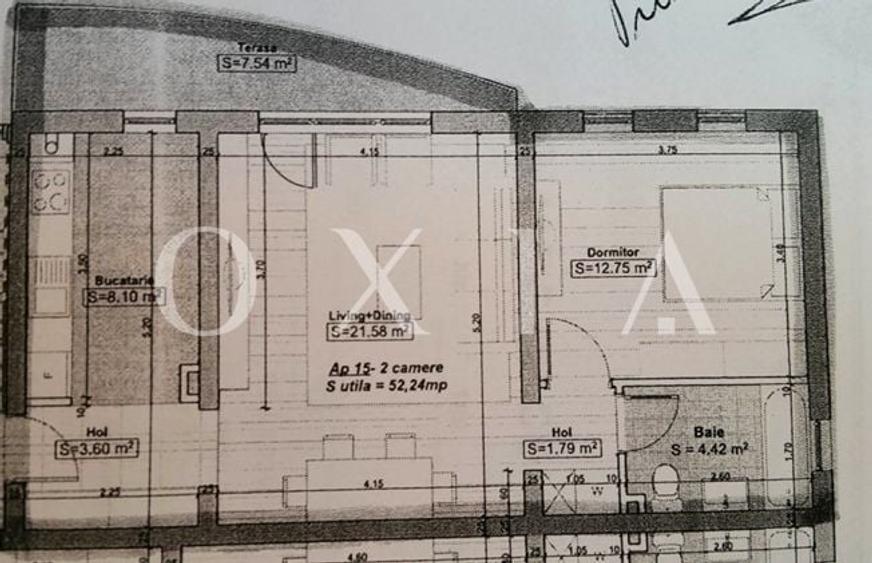 Apartament cu 2 camere semidecomandat, mobilat în Giroc