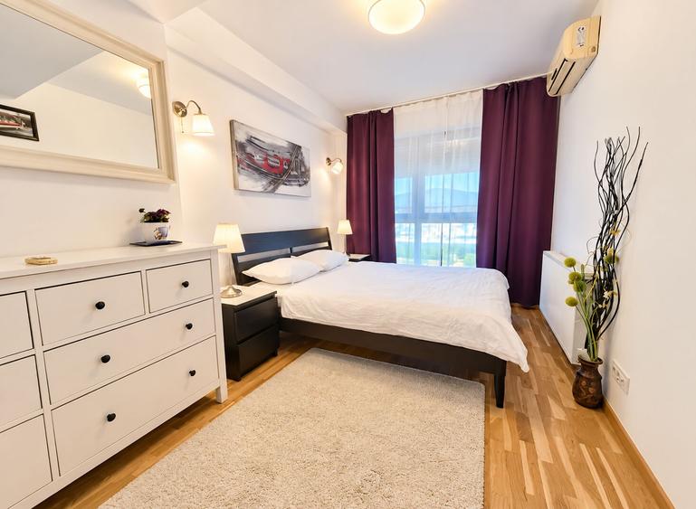 Apartament cu 2 camere semidecomandat, mobilat în Otopeni