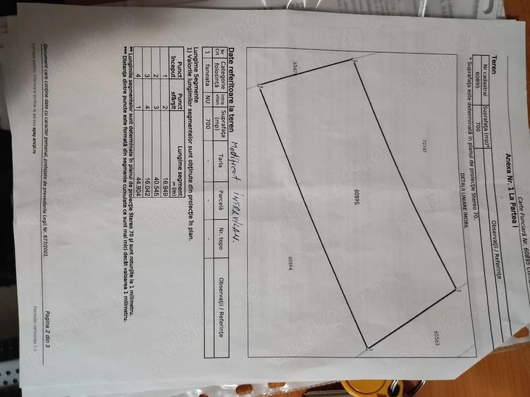 Teren de 700 mp, în Exterior Vest
