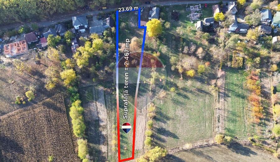 Teren Construcții intravilan de 2467 mp, în Culcea