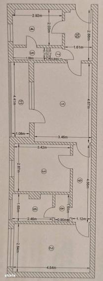Apartament cu 3 camere semidecomandat în Militari