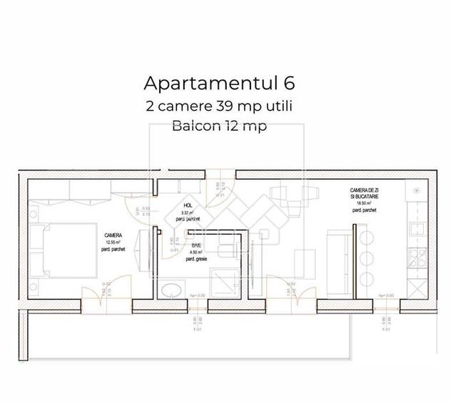 Apartament cu 2 camere decomandat în Hipodrom 4