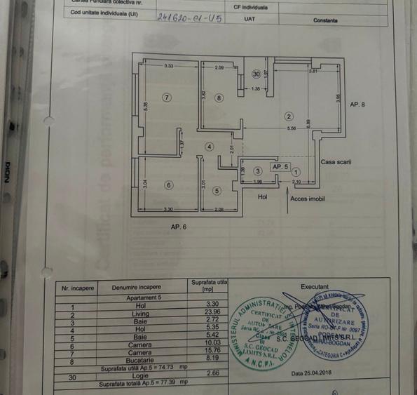Apartament cu 3 camere decomandat în Faleza Nord