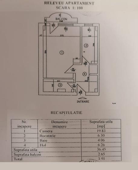 Garsonieră decomandată în Știrbei Vodă