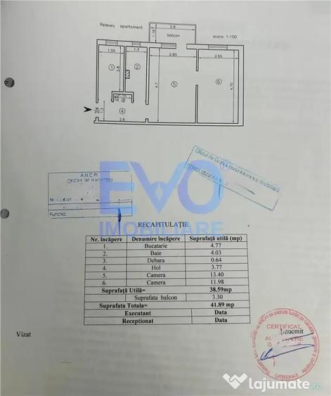 Apartament cu 2 camere nedecomandat în Alexandru cel Bun