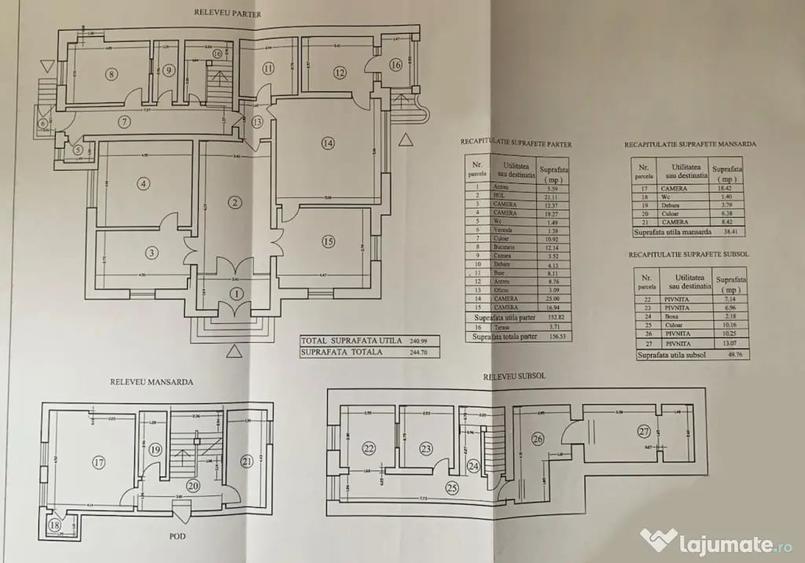 Casă cu 7 camere cu Teren 1030 Mp în Foișorul de Foc