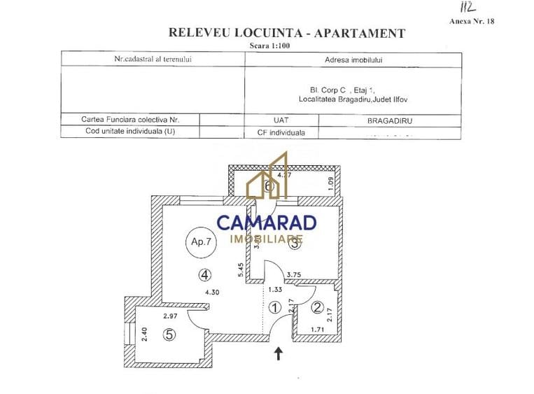 Apartament cu 2 camere decomandat, mobilat în Bragadiru