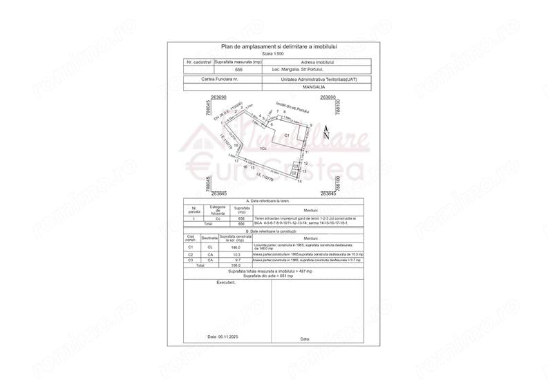 Casă cu 4 camere cu Teren 656 Mp în Central