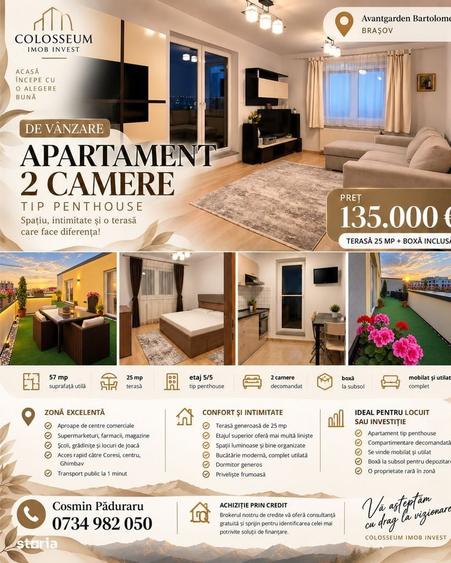 Apartament cu 2 camere decomandat în Avantgarden