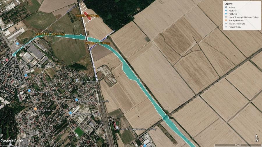 Teren Construcții intravilan de 9407 mp, în Nord-Vest
