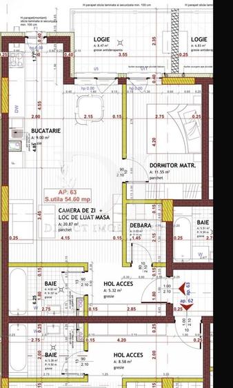 Apartament cu 2 camere semidecomandat, mobilat în Florești