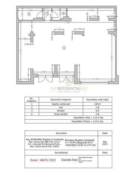 Spațiu comercial, de 115.40000152588 mp, în Apărătorii Patriei