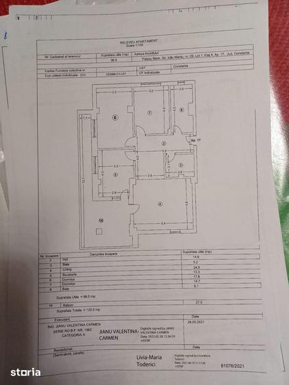 Apartament cu 3 camere, mobilat în Palazu Mare