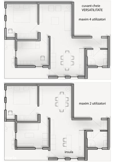 Apartament cu 3 camere în Micălaca