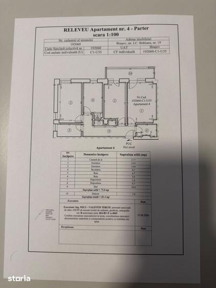 Apartament cu 3 camere decomandat în Tractorul