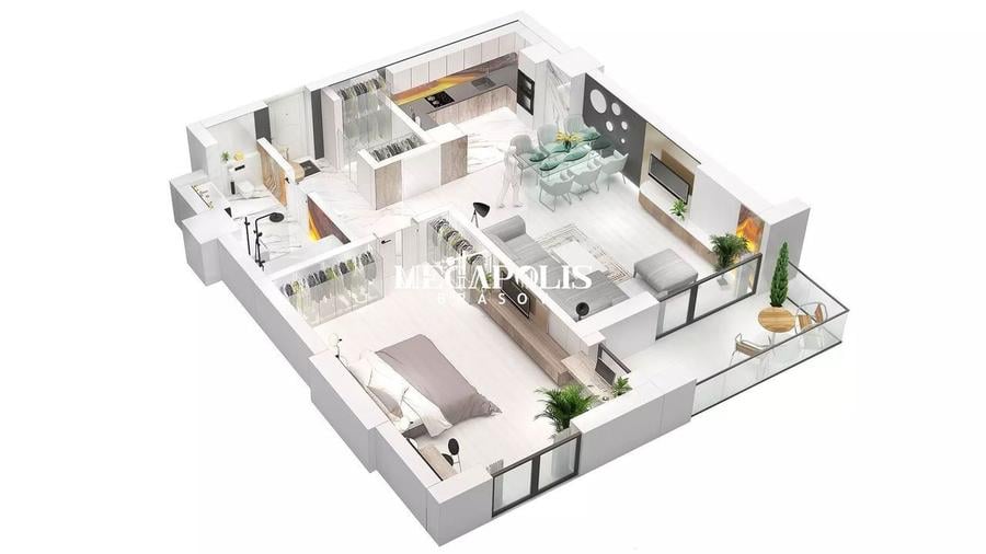 Apartament cu 2 camere | Noua | 68 mp Utili - 10