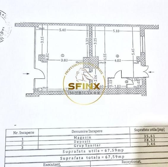 Spațiu comercial, de 68 mp, în Central