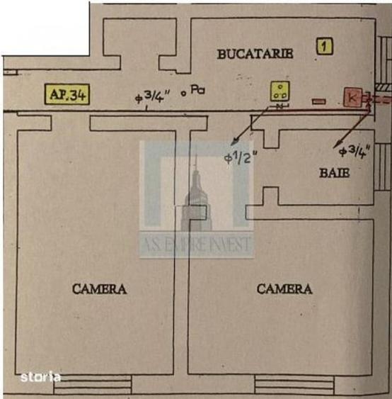 Apartament cu 2 camere decomandat în Gemenii