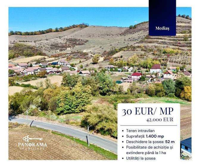 Teren agricol intravilan de 1400 mp, în Exterior Est