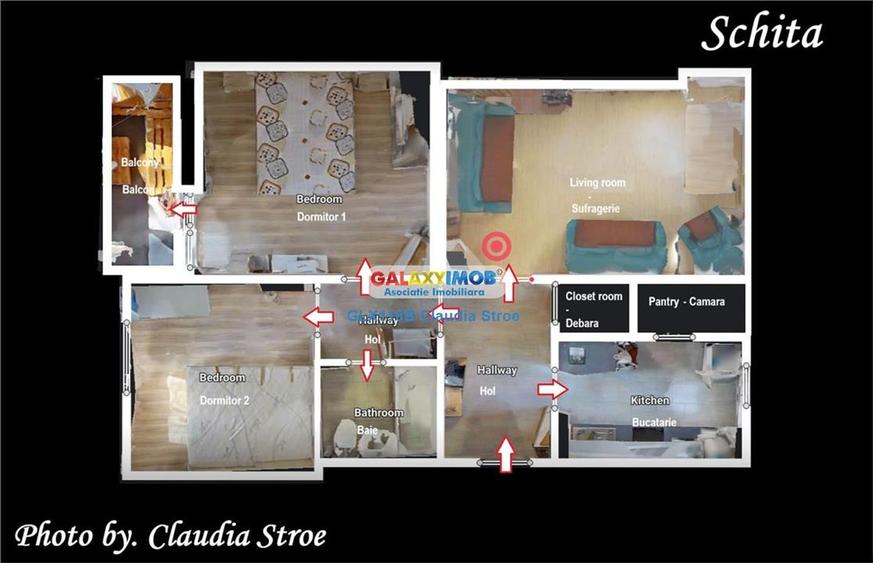 Apartament cu 3 camere decomandat, mobilat în Drumul Taberei