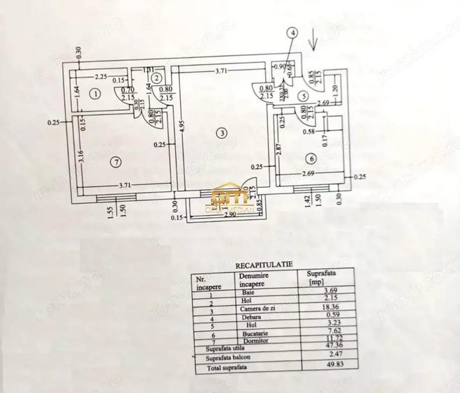 Apartament 2 camere, zona centrala - 1