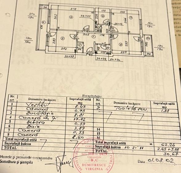 Apartament cu 3 camere decomandat în Berceni