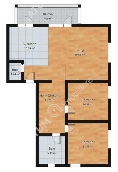 Apartament cu 3 camere decomandat, mobilat în Șelimbăr