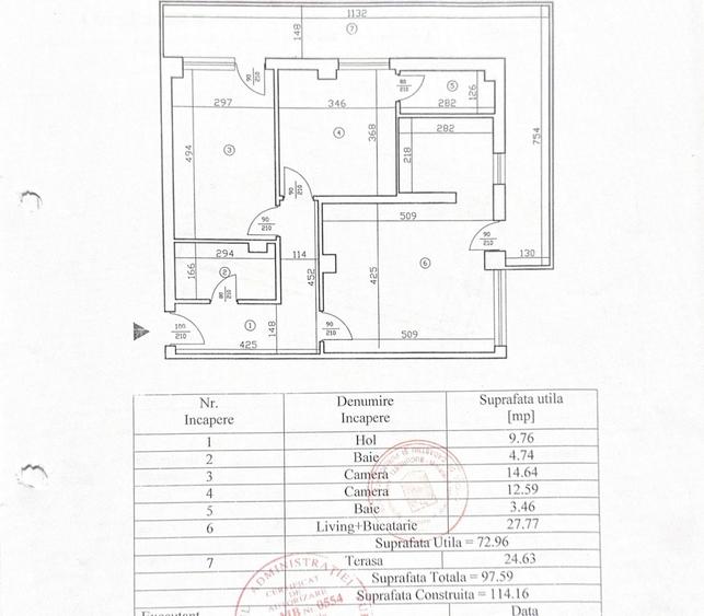 Apartament cu 3 camere decomandat, mobilat în Jiului