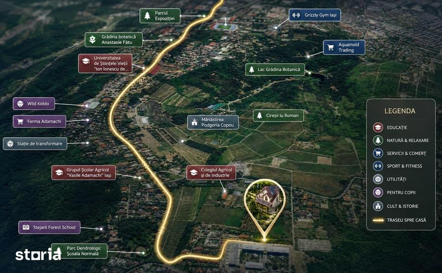 Casă cu 6 camere cu Teren 1000 Mp în Copou
