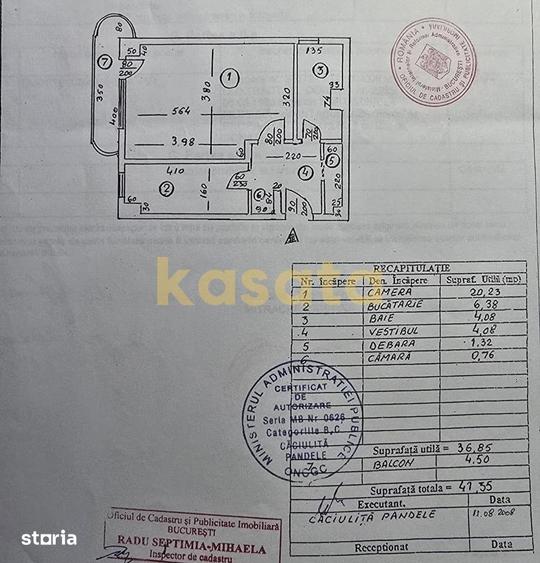 Garsonieră decomandată, mobilată în Militari