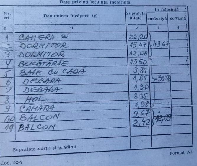 Apartament cu 3 camere decomandat în Traian