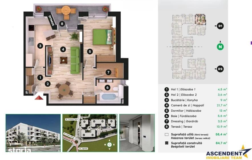 Apartament cu 2 camere în Central
