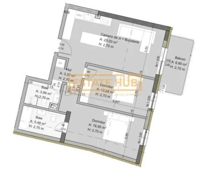 Apartament cu 3 camere în Central