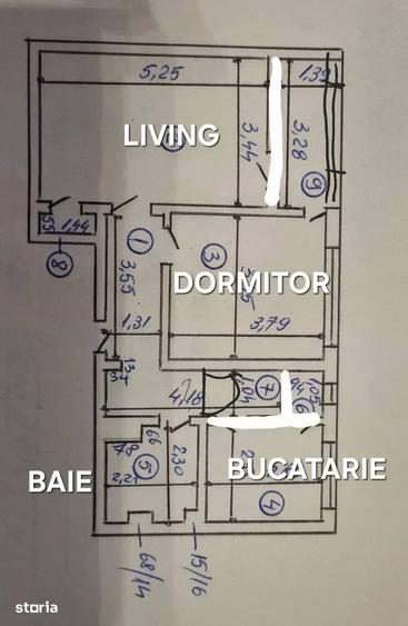 Apartament cu 2 camere decomandat, mobilat în Domenii
