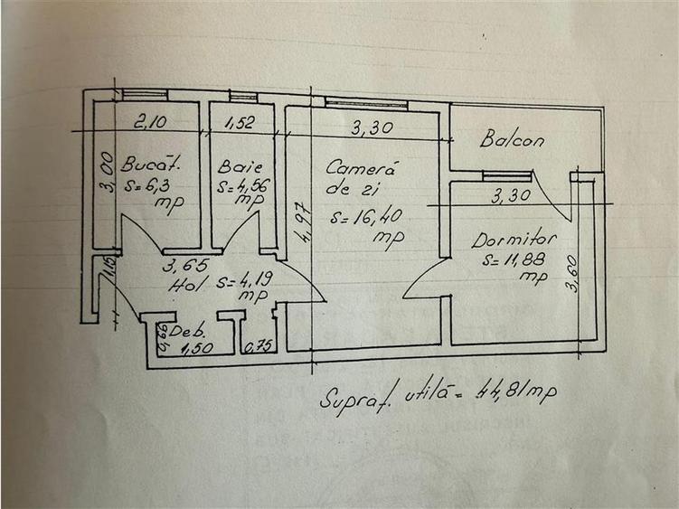 Apartament cu 2 camere semidecomandat în Primăverii
