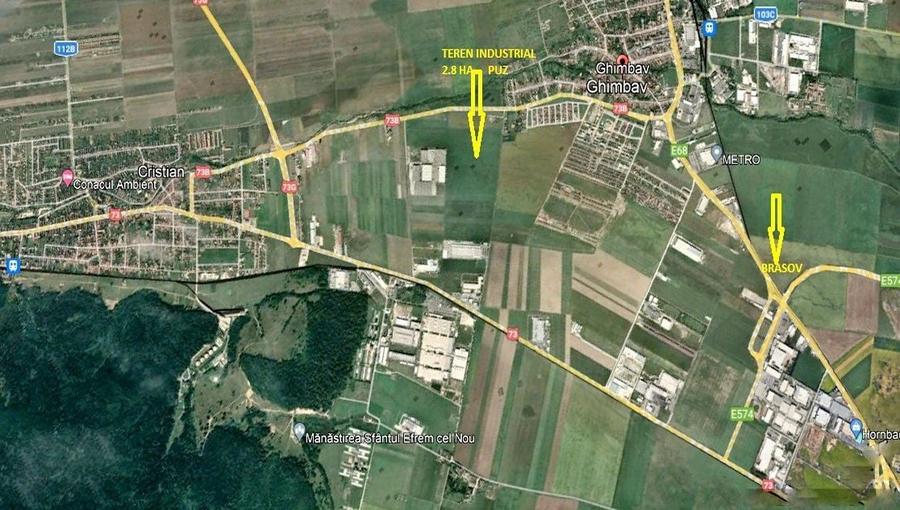 Teren Construcții intravilan de 28000 mp, în Ghimbav Livadă
