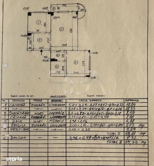 2 camere, 3/8, 55mp, bloc 1980, CENTRALA-Apusului - 3