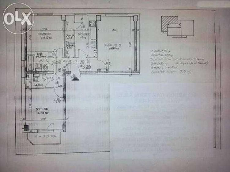 Apartament cu 3 camere decomandat în Cantacuzino
