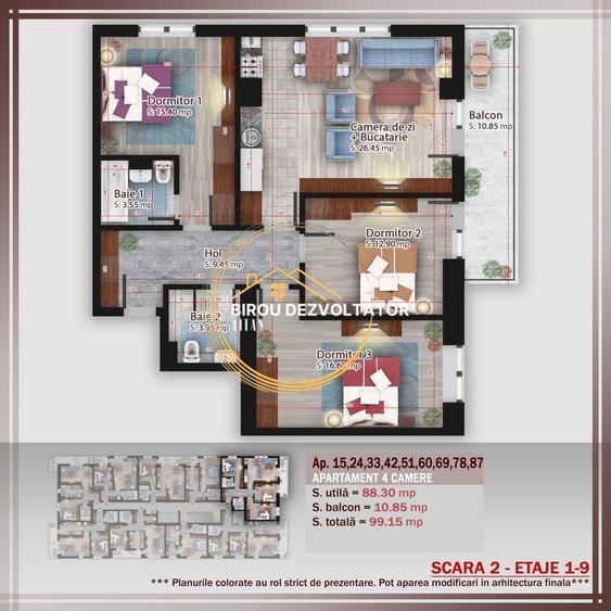 Apartament cu 4 camere decomandat în Theodor Pallady