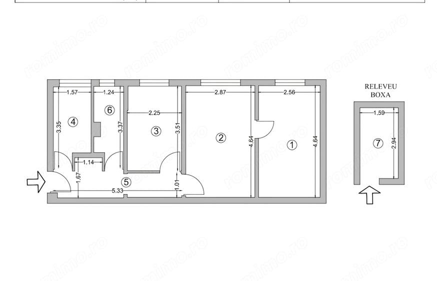 Apartament cu 3 camere semidecomandat în Groapa