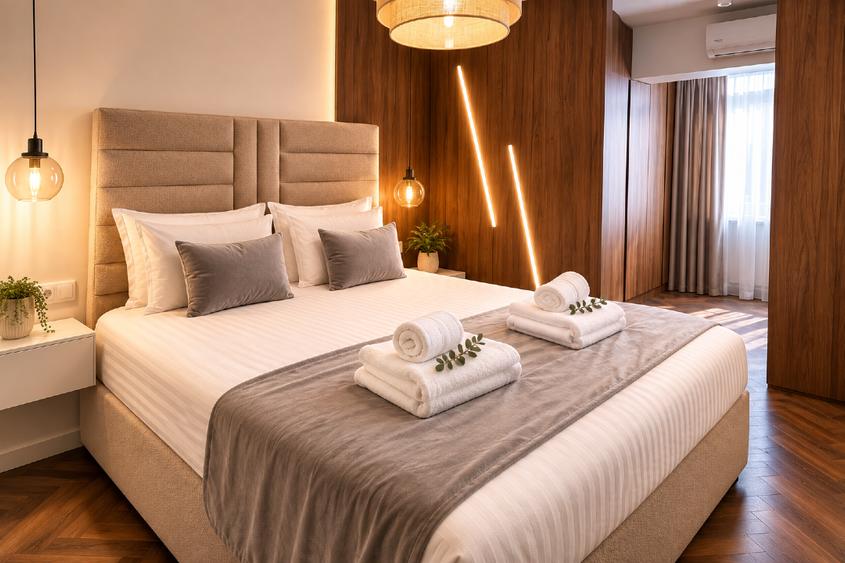 Apartament cu 3 camere semidecomandat, mobilat în Ștefan cel Mare