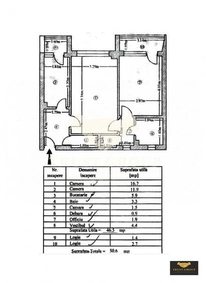 Apartament cu 2 camere semidecomandat în Dorobanți