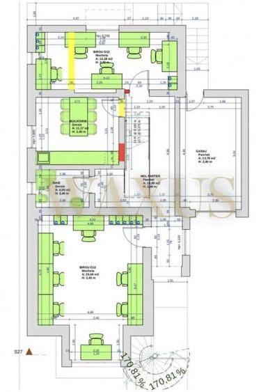 Casă individuală cu 67 camere cu Canalizare în Zorilor