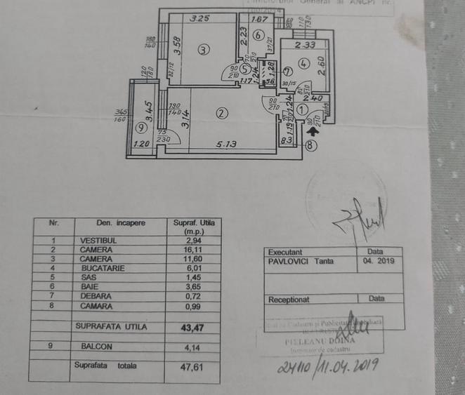 Apartament cu 2 camere semidecomandat în Iancului