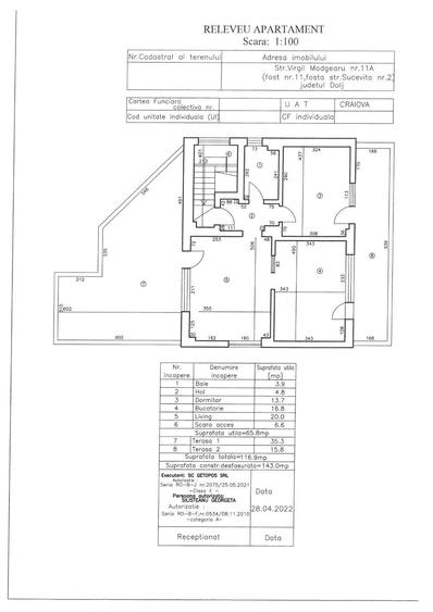 Apartament cu 2 camere decomandat în Popoveni