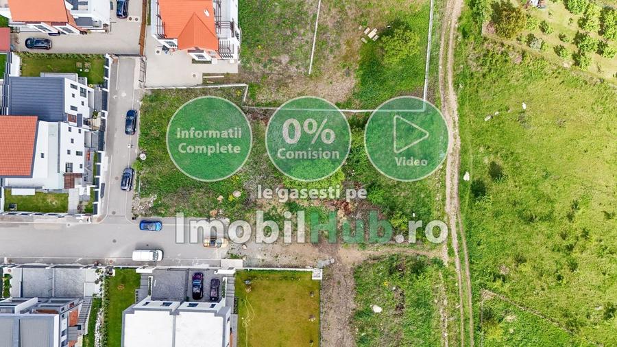 Teren Construcții intravilan de 1217 mp, în Borhanci